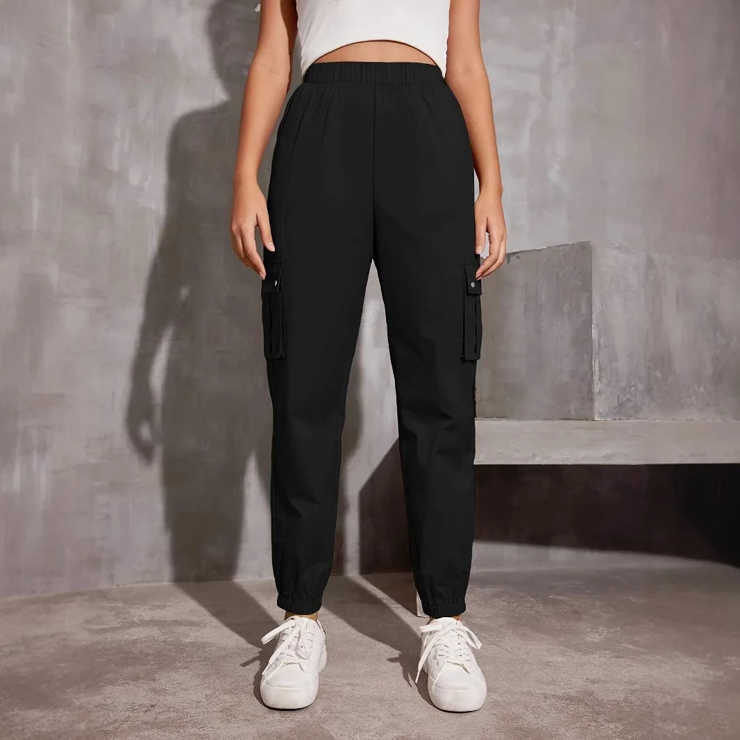 Lässige Y2K-Cargohose – High Waist, Wide Leg & Utility Style